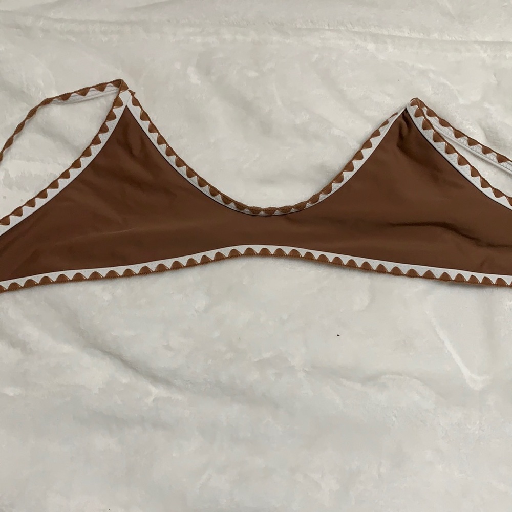 brown swim top